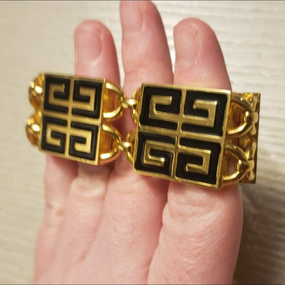 Givenchy Vintage 4G Logo Bracelet 1977 Gold-Plated Collector - Picture 10 of 16